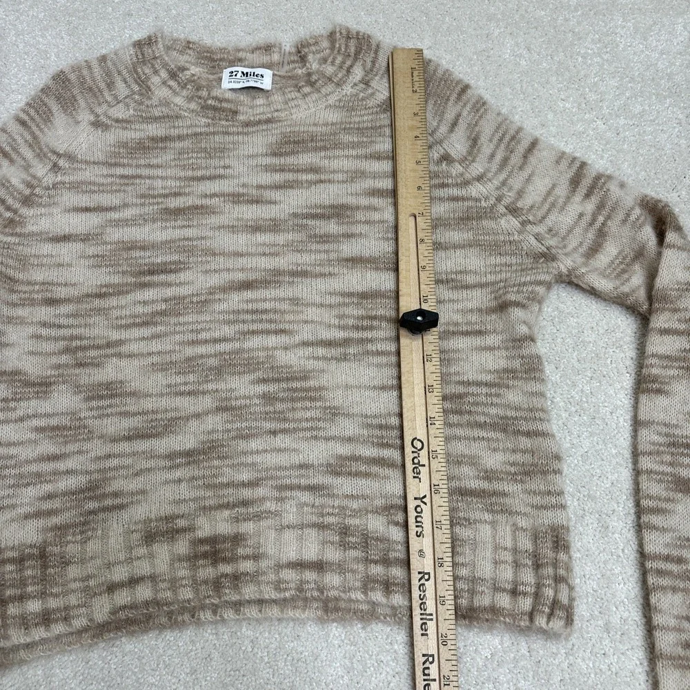 27 Miles Striped Bohemian Sweater Long Sleeve Alpaca Wool Blend Size Medium - Picture 4 of 9
